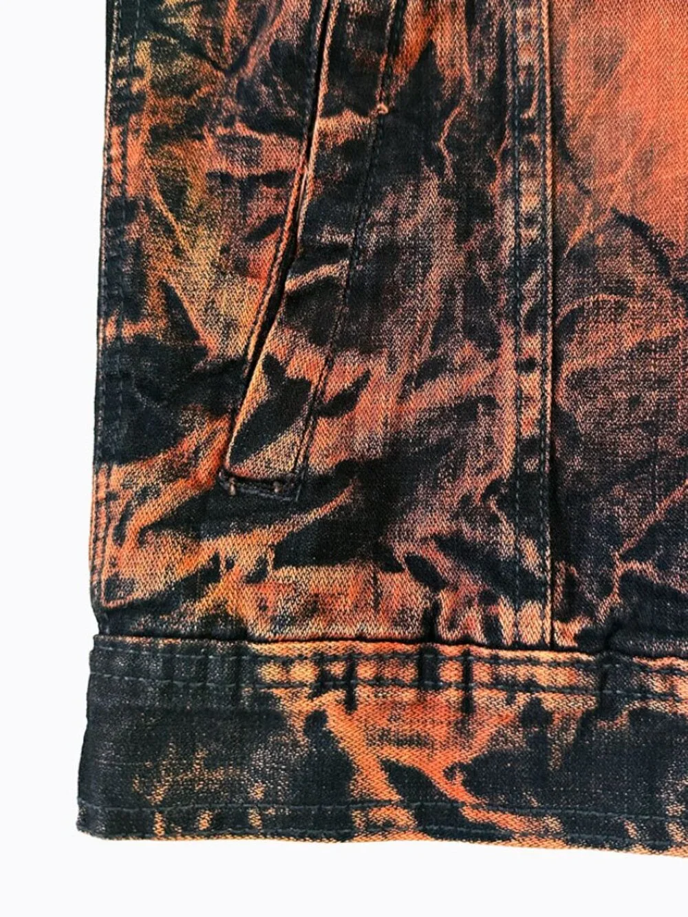 Legendary Status Denim Vest 2XL Black Red Acid Wash Distressed Biker Battle Vest